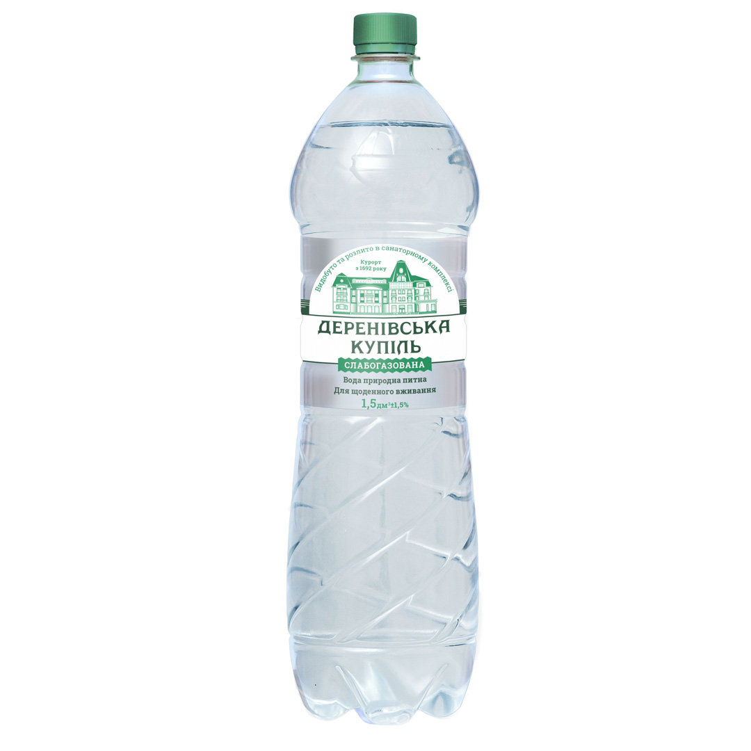 Вода питна для щоденного вживання "Деренівська Купіль", слабогазована, 1,5 л